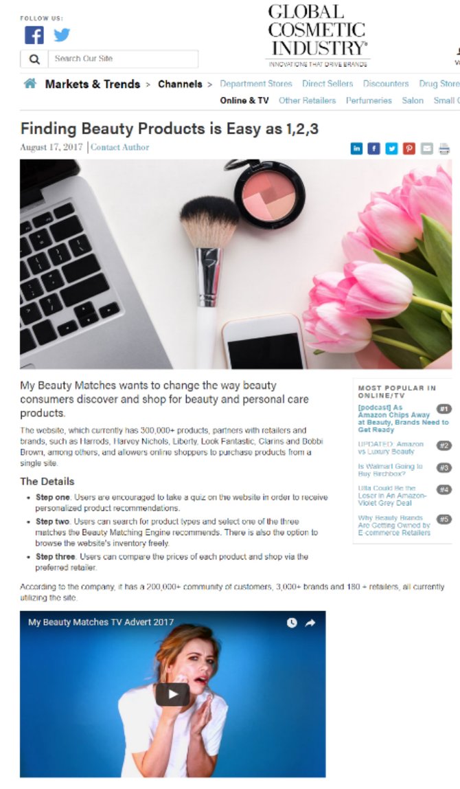Global Cosmetic Industry Clipping